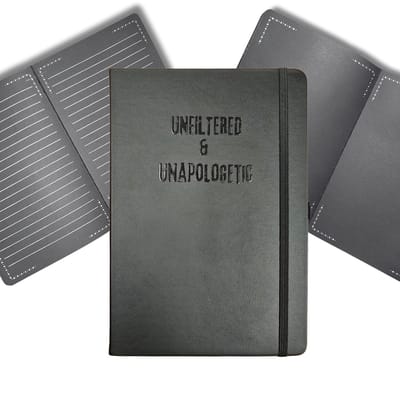 Lined Black Paper Dagboek A5 - Notitieboek voor Schrijven en Schetsen - 200 Pagina's 100 g/m²