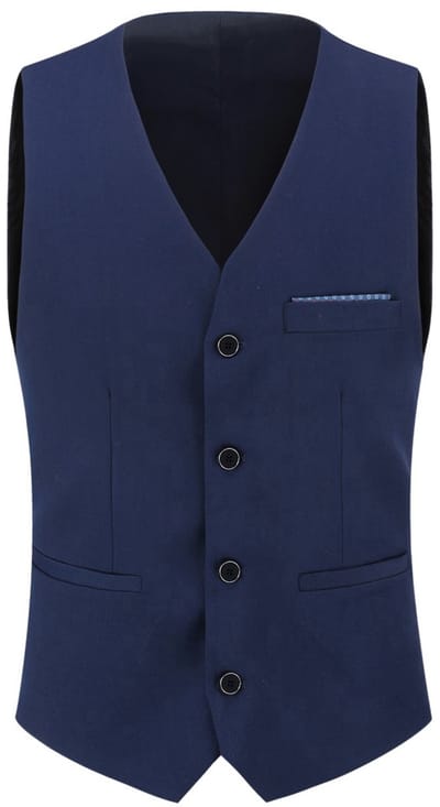 ALLTHEMEN Heren Slank Passend Vest voor Pak - Zakelijk Casual met V-hals Enkele Knopen - 3XL