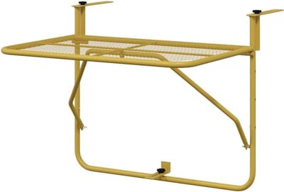 Stalen bijzettafel - Inklapbare tafel - Buiten genieten - Ruimtebesparend design - 60 x 40 cm - Goud