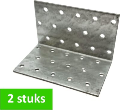 TQ4U verbindingshoek | 60 x 60 x 100 mm | 2.5 mm dik | verzinkt | 2 STUKS
