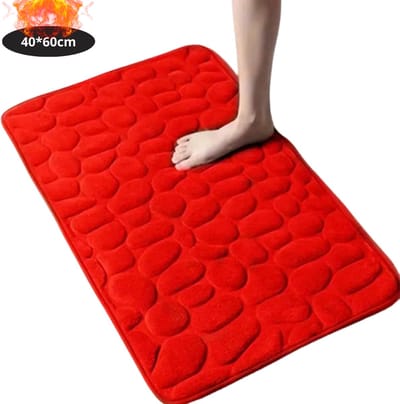 Nivard Badmat - Douchemat - Antislip - Wc Mat - Toiletmat - Badkamermat - Rood - 40x60