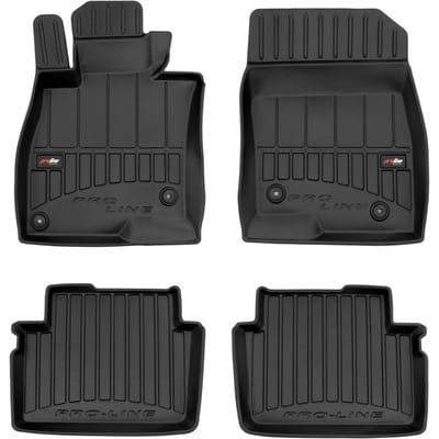 Frogum No.77 Automat / Vloermat - 3D Pasvorm - Geschikt voor Mazda 6 III (GJ/GL) Kombi / Stationwagon 2012-2018 - TPE Rubber - 4-delig - Hoge Rand 6cm - Zwart