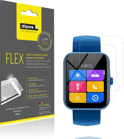 dipos – 2x Beschermfolie geschikt voor Alutoria S80K | 3D Full Cover Screenprotector | 100% Passend