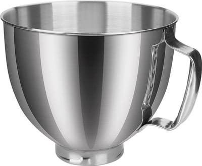 Roestvrijstalen Mengkom voor KitchenAid 4.5-5 Quart Tilt-Head Stand Mixers Artisan & Classic Series van MMOBIEL - 5 QT RVS Mengkom met Handvat – Mengkom Vervanging - Vaatwasmachinebestendig