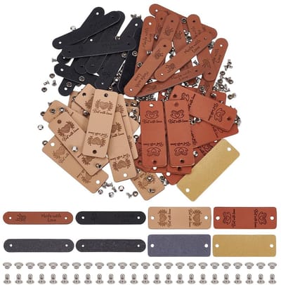 Dailygoods - Cosensi - Set van 40 PU-Lederen Labels voor Handgemaakte Producten