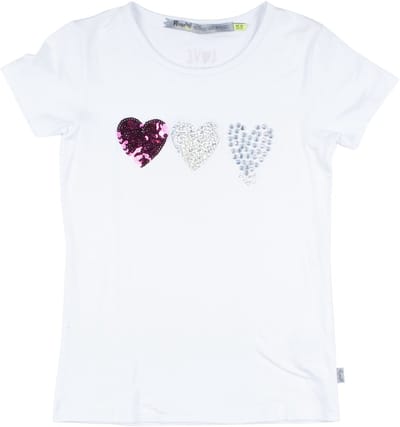 Rumbl Royal - T-shirt - Wit - Hartjes - Maat 152/158