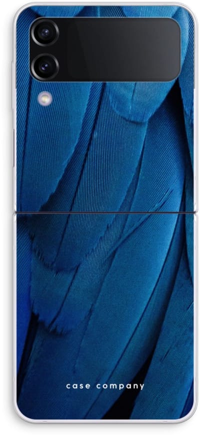 Case Company® - Hoesje geschikt voor Samsung Galaxy Z Flip4 hoesje - Pauw - Soft Cover Telefoonhoesje - Bescherming aan alle Kanten en Schermrand