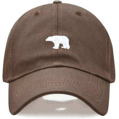 Kleine Beer Borduur Baseballpet Voor Dames Heren Mode Verstelbaar Zacht Gewassen Katoen Dad Hat Unisex Klassieke Golfpetten brown