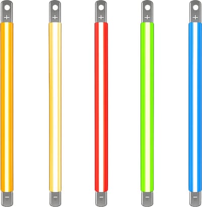 Flexibel LED Filament 40mm Set 5-delig – 2200K, 2700K, Rood, Groen & Blauw – 3V – Buigbaar – 360° Lichtgevend