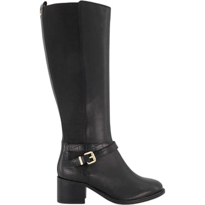 Dune London Dames Tildy Elastische Knielaarzen (Zwart)