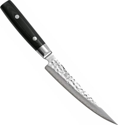 Yaxell Zen Uitbeenmes Gebogen 15 cm – 37 Lagen Damaststaal – Canvas-Micarta Heft