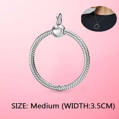 nieuwe 925 Sterling Zilver & Roségoud Kleur O Hanger past Originele Ketting DIY Bedels Kralen Sieraden Cadeau Hot white