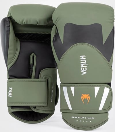Venum - BOKSHANDSCHOENEN - Challenger 4.0 - Khaki/Black - 1OZ