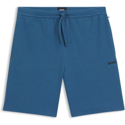 regular fit sweatshort van katoenmix model 'WAFFLE SHORTS'