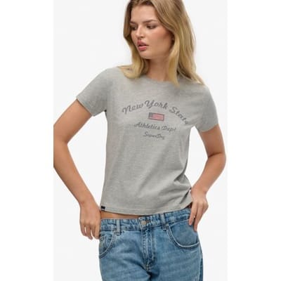 Superdry - Athletic Essentials Aansluitend T-shirt met Print - Dames - T-shirts