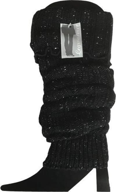 Beenwarmer - Glitter - Zwart