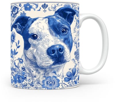Mok Bull terrier Beker voor koffie of tas voor thee, cadeau voor dierenliefhebbers, moeder, vader, collega, vriend, vriendin, kantoor, opa, oma, hond, kerst, sinterklaas, verjaardag