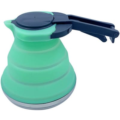 Creatieve draagbare siliconen waterkoker buiten silicagel opvouwbare koffie compressie lekvrije reizen groen