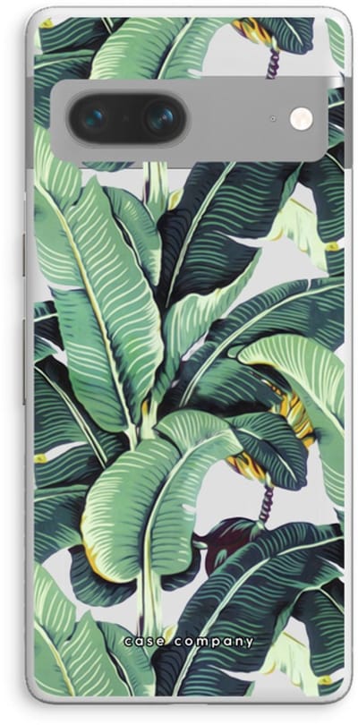 Case Company® - Hoesje geschikt voor Google Pixel 7 hoesje - Bananenbladeren - Soft Cover Telefoonhoesje - Bescherming aan alle Kanten en Schermrand