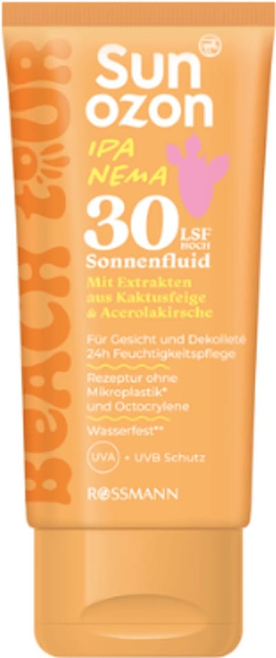 Sunozon Sonnenfluid LSF 30 - 1x 50ml | Gezicht & Decolleté - met Cactusvijg & Acerola | Waterresistent - Hydraterende Zonnebescherming