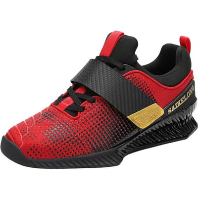 Ademende Gewichthefschoenen Slijtvaste Krachttrainingsschoen Nieuwe Stijl Powerlifting Schoeisel Balans Gehurkte Schoenen 44 black
