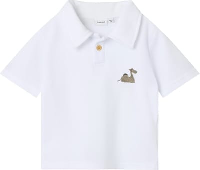 Name It mini jongens polo JANUS Bright White Regular Fit