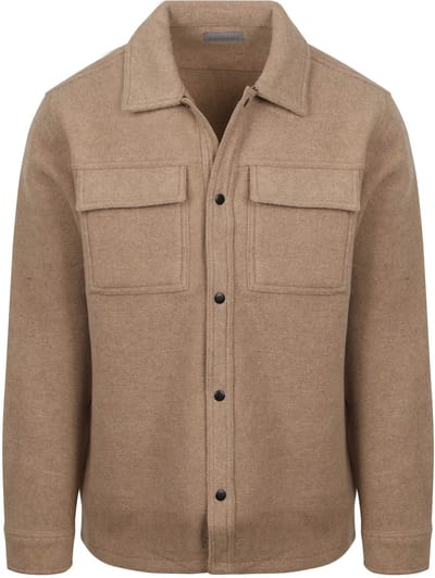 Suitable Overshirt Wool Blend Beige - Maat XL - Heren