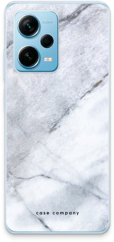 Case Company® - Hoesje geschikt voor Xiaomi Redmi Note 12 Pro Plus hoesje - Witte marmer - Soft Cover Telefoonhoesje - Bescherming aan alle Kanten en Schermrand