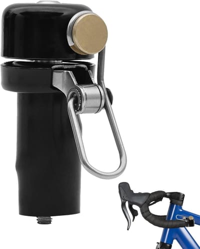 SnelShoppen - Fietsbel Aluminium Alloy Zwart - Handvat Plug, Geluidssterk, Laag Vibratie, Eenvoudig te Monteren op Stuur, Weerbestendig, Voor MTB en W