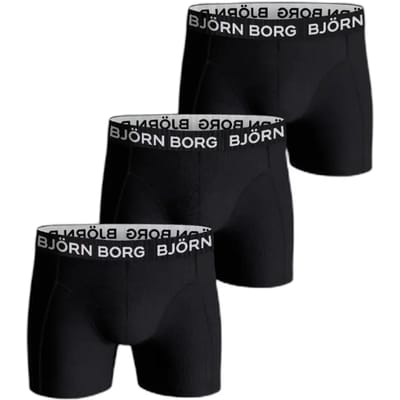 Bjorn Borg Boxershorts 3-Pack jongens onderbroeken - Cotton Stretch - Katoenen jongens onderbroeken - 116 - Zwart