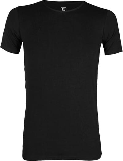 RJ Bodywear - T-shirt V-hals Zwart - M
