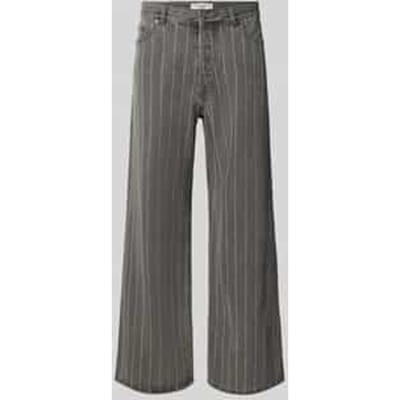 wide fit jeans van puur katoen