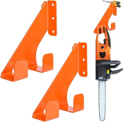 Stevige Wandhaak voor Garage, Set van 2, Geschikt voor Kettingzaag en Grastrimmer, Ideaal voor Opberging en Organisatie van Tuingereedschap