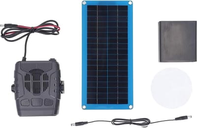 Elektrische verwarming - Zonne powerkit - Warmte buiten - Efficiënte zonne-energie - 30 W - Zwart