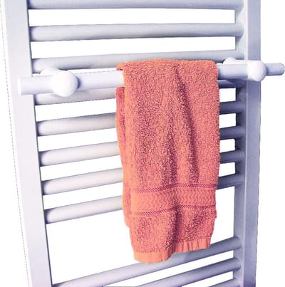 Universele handdoekhouder 50 cm - wit - geschikt voor buizenradiator - designradiator