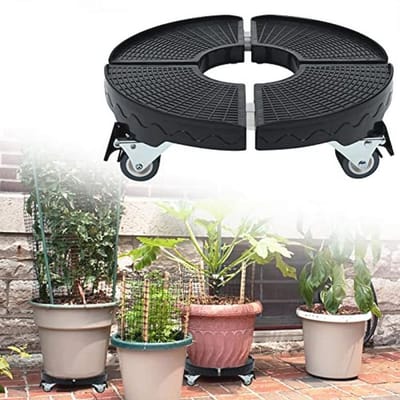 Rolplank voor Planten met Wielen - Verstelbare Plantenroller voor Bloempotten 39-52 cm