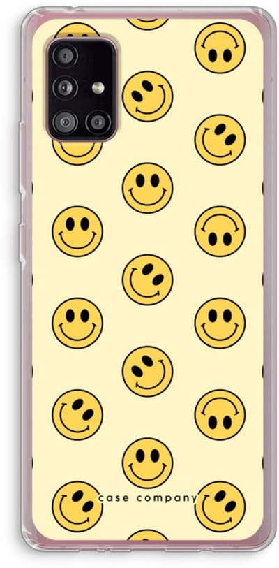 Case Company® - Hoesje geschikt voor Samsung Galaxy A51 5G hoesje - Smiley N°2 - Soft Cover Telefoonhoesje - Bescherming aan alle Kanten en Schermrand