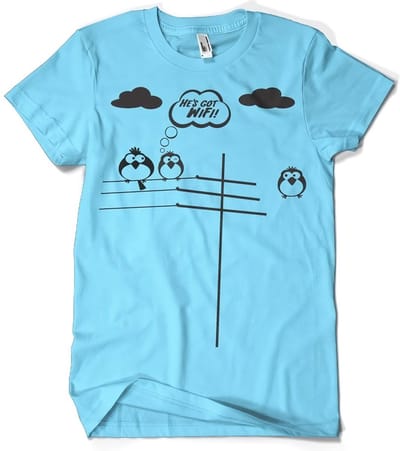 Hybris He's Got WiFi T-shirt Skyblue