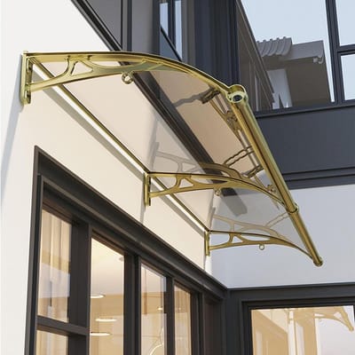 Luifel Voordeur - Deurdak Afdak - Bescherming Buiten - Geluidsdempend Zelfreinigend - 80x100cm - Transparant
