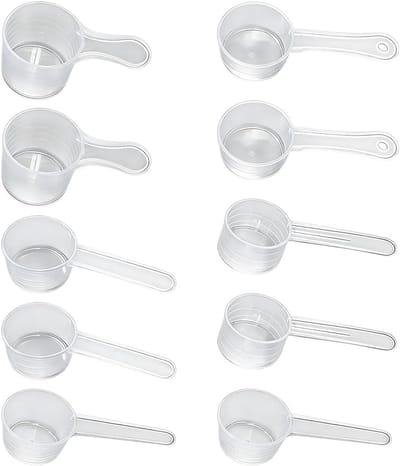 Solidchoice - Set van 10 Transparante Meetlepels voor Precisie Dosing