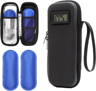 Draagbare koeltas voor insuline en medicijnen, schokbestendig en compact, ideaal voor reizen en vliegtuigen, perfect voor diabetici