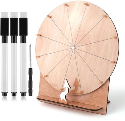 Houten Prijzenwiel Spinner - Uitwisbaar en Makkelijk Te Monteren - 30 cm