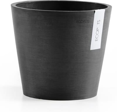 Ecopots Amsterdam 20 - Dark Grey - Ø20 x H17,1 cm - Ronde donkergrijze bloempot