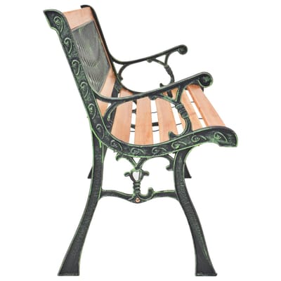 vidaXL - Tuinbank - 116 - cm - gietijzer - en - massief - vurenhout