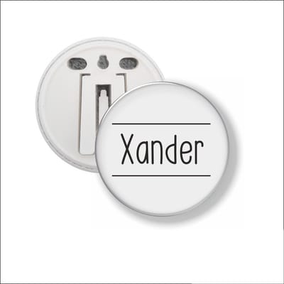 Button Met Clip 58 MM - Xander