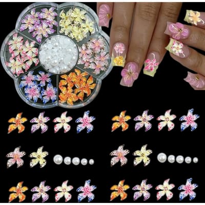 1 Doos Cartoon Nagelbedels 3D Gele Honingpot Kleine Bij Witte Simulatie Parel Kleine Margrietbloemen Voor Nagelkunst Accessoires Diy Nagelbenodigdheden white