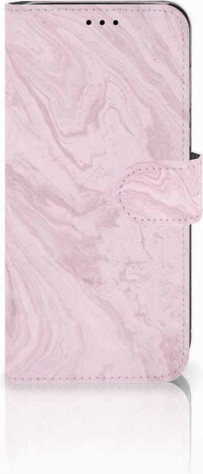 Huawei P20 Lite Bookcase Marble Pink - Origineel Cadeau Vriendin