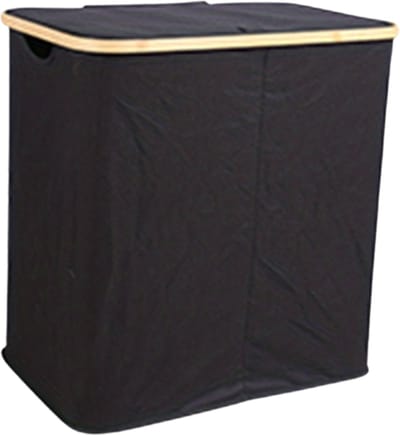 Livano Wasmand 2 Vakken - Wassorteerder - Laundry Basket - Bag - Zwart - 100 Liter