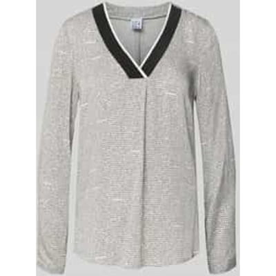 Blouseshirt van viscose met V-hals