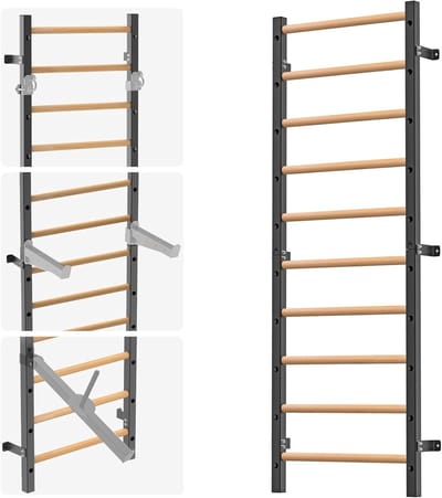 Klimframe met Klimwand en 10 Treden - Gymnastiekapparatuur voor Volwassenen en Kinderen, Maximaal 150 kg Draagvermogen, Buiten- en Binnengebruik